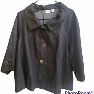 CATO, Woman's Navy Blue Blazer, Plus Size 22/24